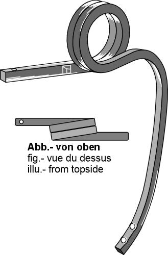 Dobbel spiralfjær, venstre