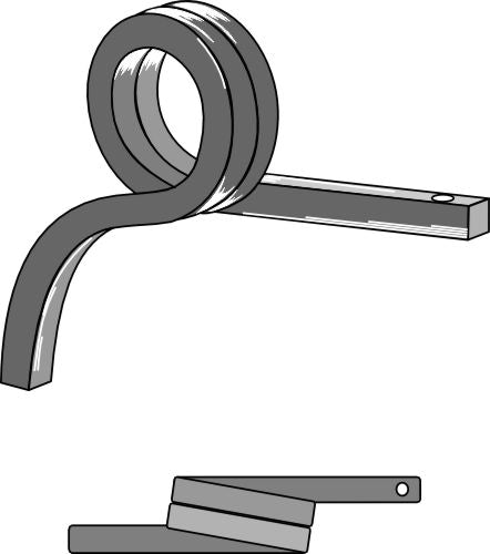 Dobbelt spiralfjeder, højre