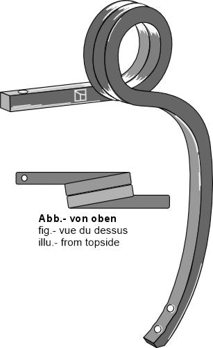Dubbel spiralfjäder, vänster
