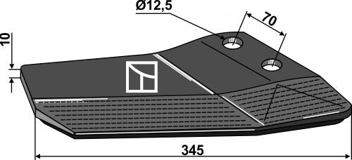 Ersättningsvingar – hårdmetallbelagda – baksida – höger