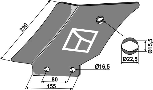 Counter-plate - short - left model