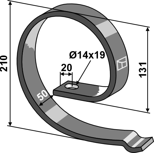 Förstärkningsfjäder för stensamlare