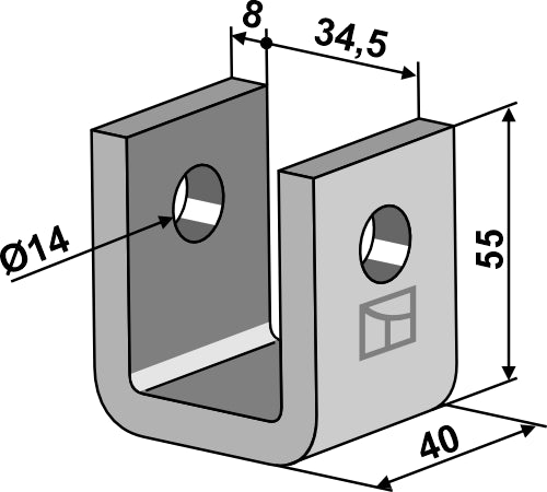 Kiinnitin kivien kerääjälle