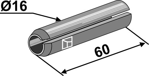 Styrstift Ø16x60