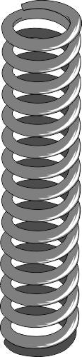 Trykfjeder Ø90x350