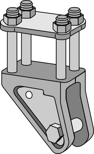 Holder komplett med bolt og bolt