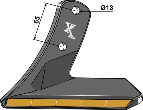 Replacement wing - Hard metal - left
