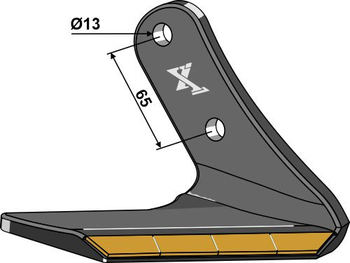 Replacement wing Hard metal - right