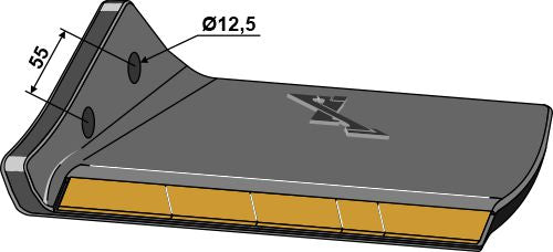 Replacement wing - Hard metal - left