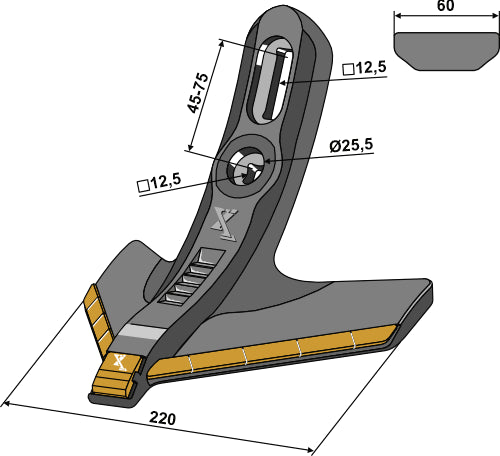 Sveip 220 mm - Hardmetall