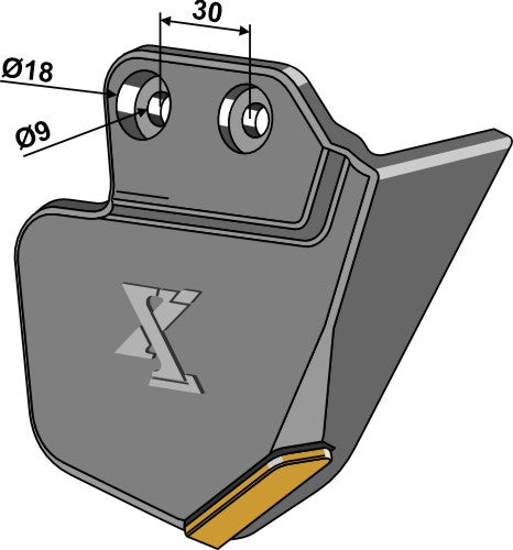 Furrow former - Hard metal