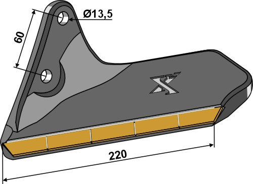 Ersättningsvinge - Hårdmetall - vänster