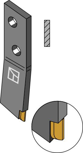 Bolt-on tine - left - Hard metal