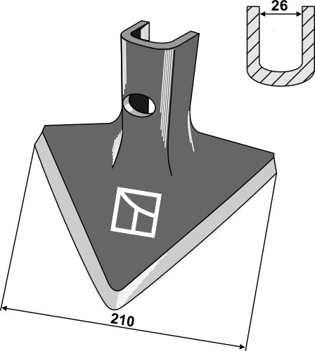 Share for three-bar-cultivator