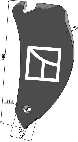 Vägvisningsskylt – vänster modell – Delta Flex
