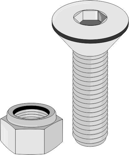 Kuusiokoloinen pultti M6x1x20