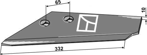 Replacement wing for stubble share, left