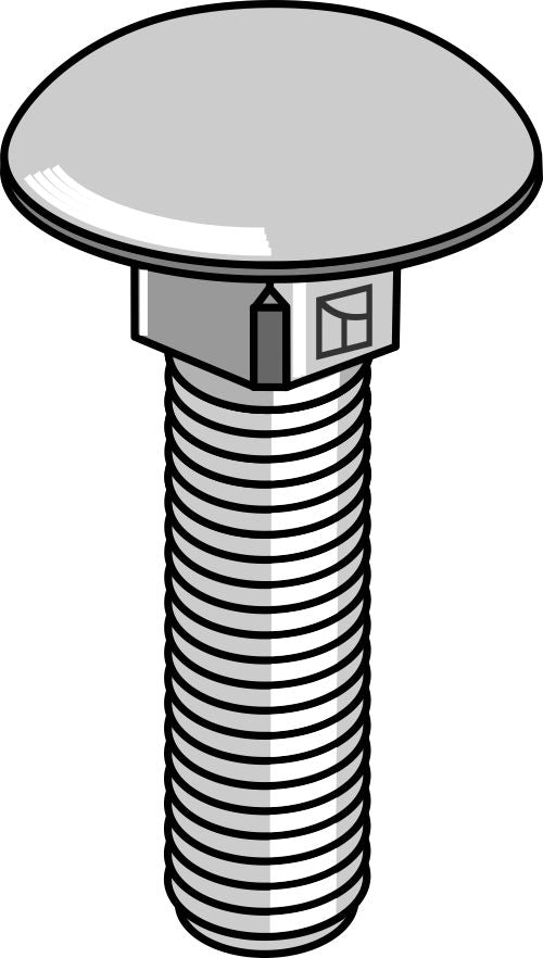 Underkoplingsskrue M10x1,5x30 uten mutter - galvanisert