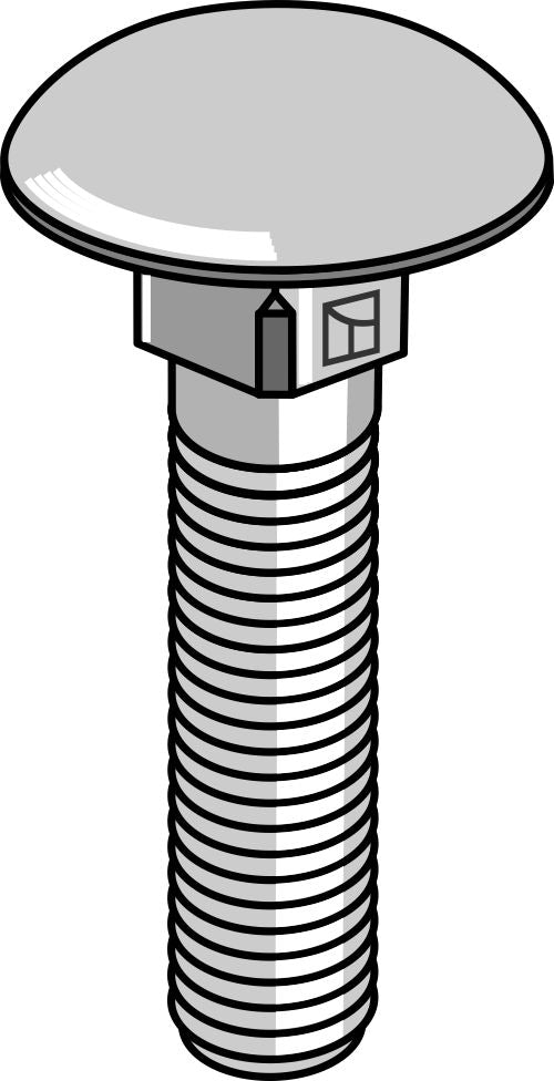 Skruer med flad hoved M10x1,5x40 - galvaniseret
