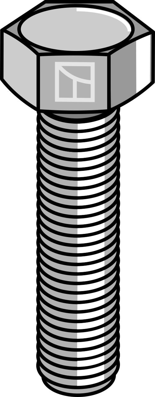 Kuusiokantapultti  M10x1,5x40  ilman mutteria - galvanoitu