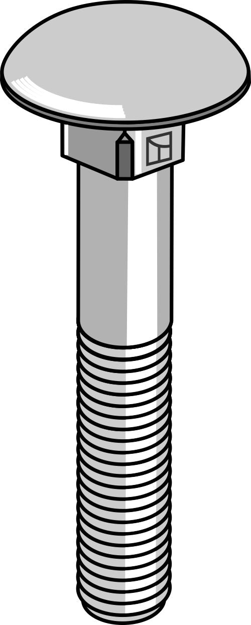 Pultti M10x1,5x60 galvanoitu ilman mutteria
