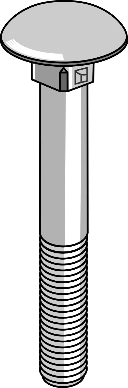 Skruv med skålhuvud M10x1,5x80 galvaniserad