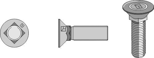 Plogbolt DIN608 M12x1,75x100 uten sekskantmutter