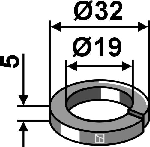 Delad bricka  Ø32x5xØ19