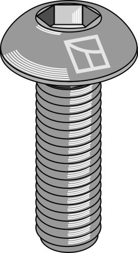 Saucer-head screw M12x1,75x25 with hexagon socket