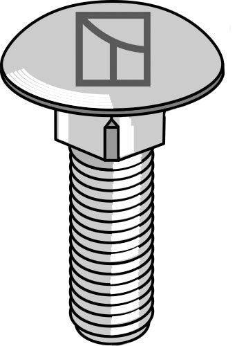 Saucer-head screw M12x1,75x30 - galvanized