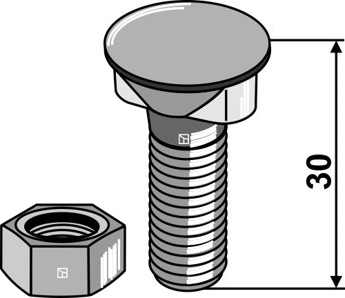 Bolt M12x1,75x30 - 12.9