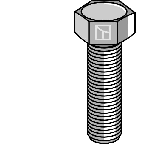 Sekskantbolt M12x1,75x35 uden møtrik