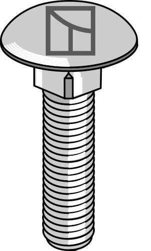 Skruv med skruvhuvud M12x1,75x45 – galvaniserad