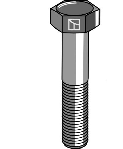 Sexkantskruv M12x1,75x50 utan mutter – galvaniserad