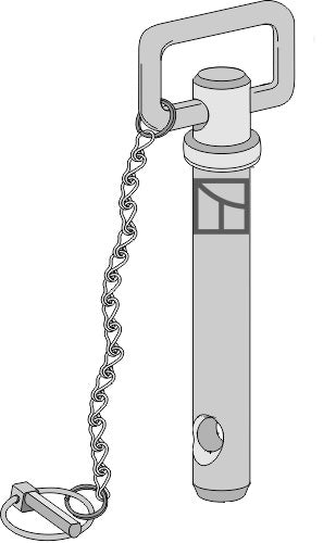 socket pin with chain and linch pin
