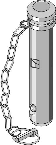 Ketjulla ja lukkopultilla varustetut pistokepinnit