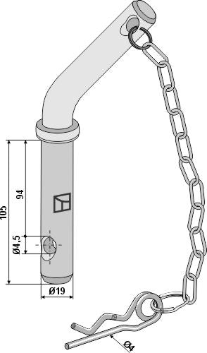 Socket pins with curved handle