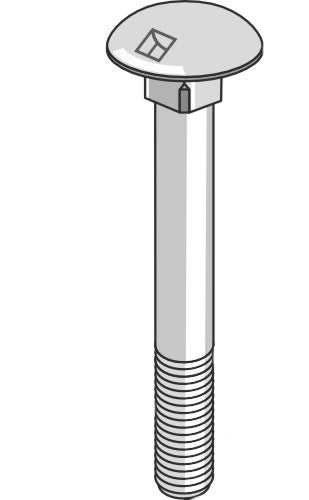 Bolt M14 galvanisert uten mutter