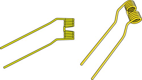 Tedder tine Ø9,5 - left