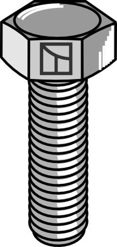 Sexkantskruv M16x2x4 utan mutter – galvaniserad