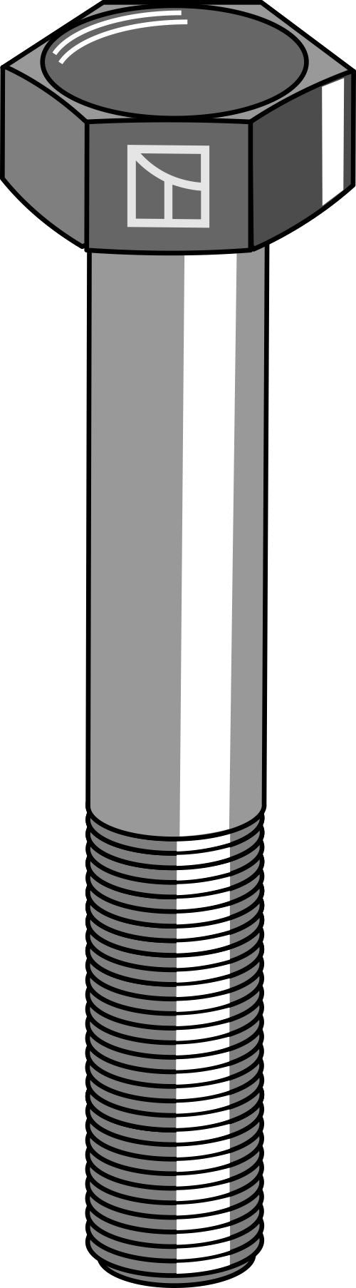 Hexagon bolt M16x2x80 without nut