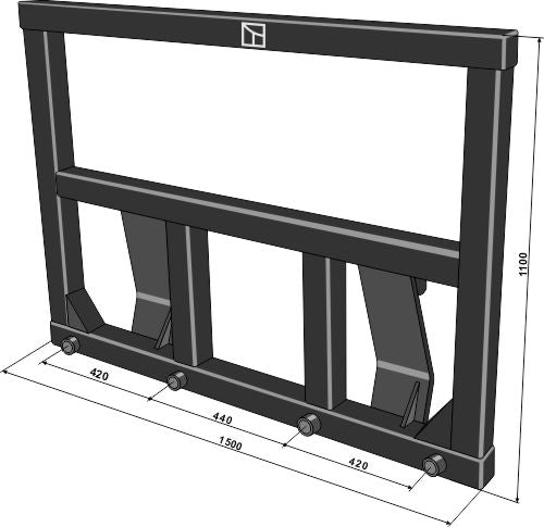 Mounting bracket for bale forks
