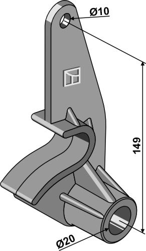 Kiinnityskoukku etukuormaajaan