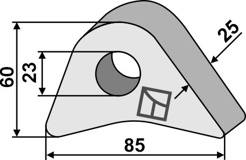 Lås, smedet (kløfæstning)