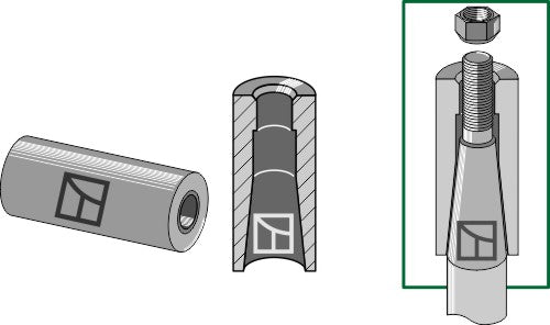 Svetsbussning för tand med M20-gänga