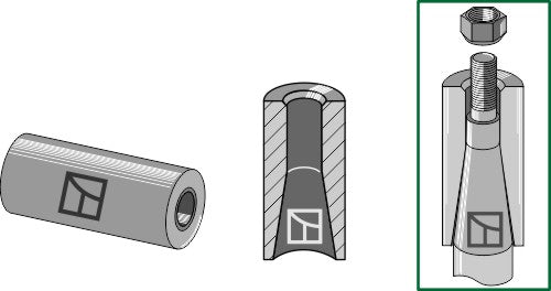 Svejsebøsning til tand med M24-gevind