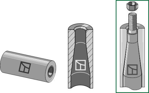 Hitsausholkki piikille, M28-kierre