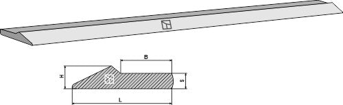 Skæreblad HB500 - 101x46x6000
