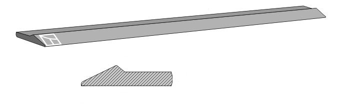 Skärblad 203 x 32 mm