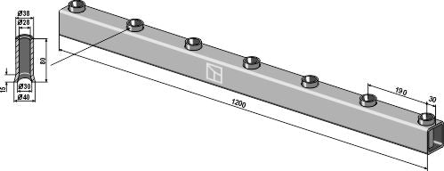Rammerør til tand 1200 mm
